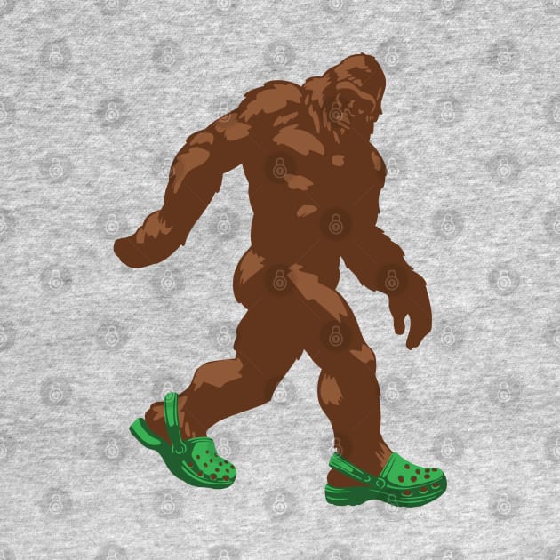 Bigfoot Wearing Crocs by CTKR Studio